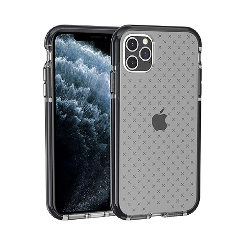 Wewoo Coque Souple Pour iPhone 11 Pro Grid Pattern Housse de protection en TPU transparent antichoc noir