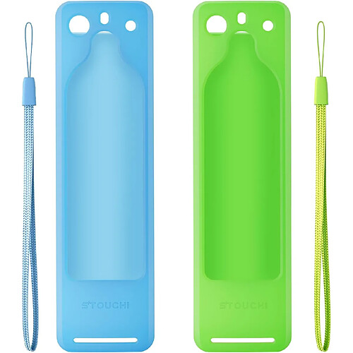 SANAG [2 Pcs] etui En Silicone Pour Telecommande Tv 2021, Leger, Antichoc Et Antiderapant, Compatible Avec La Toute Nouvelle Telecommande(3E Generation)(Vert & Bleu Ciel)