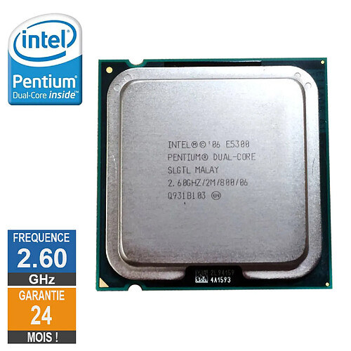 Processeur Intel Pentium D E5300 2.60GHz SLGTL LGA775 2Mo · Reconditionné