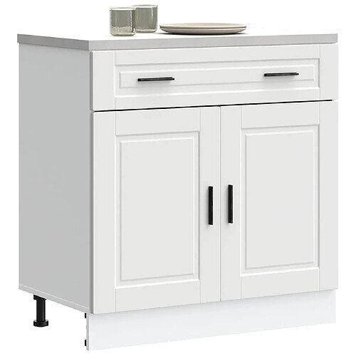 vidaXL Armoire de cuisine Porto blanc bois d'ingénierie