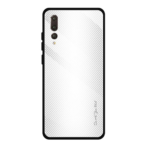 Wewoo Coque Pour Huawei P20 Pro étui de protection en verre dégradé de texture blanc