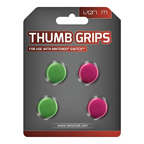 Venom THUMB GRIPS PINK GREEN SWITCH THUMB GRIPS PINK GREEN SWITCH