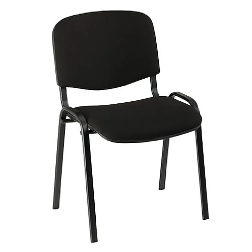 Chaise de conférence éco noir - pieds noir - Lot de 4