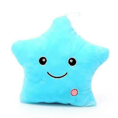 Universal Poupée lumineuse en peluche éclairage doux oreiller étoile (bleu)