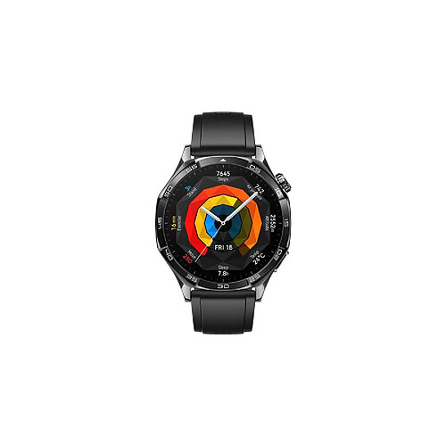 Montre connectée Huawei Watch GT 5 46 mm acier inoxydable avec bracelet en fluoroélastomère Noir