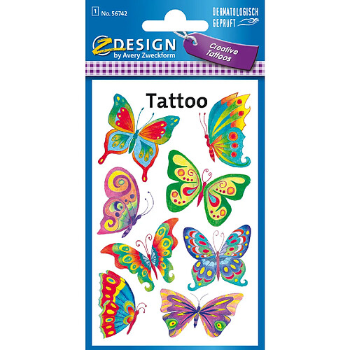 AVERY Zweckform Tatouages ZDesign KIDS 'papillons' ()