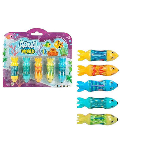 Color Baby Jeu d'eau Colorbaby AquaWorld 18,5 x 25 x 16 cm Poissons 5 Pièces