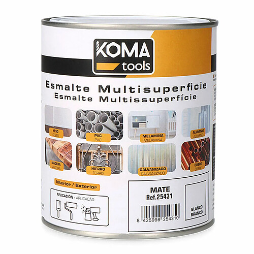 Peinture acrylique Koma Tools Blanc Mat 750 ml