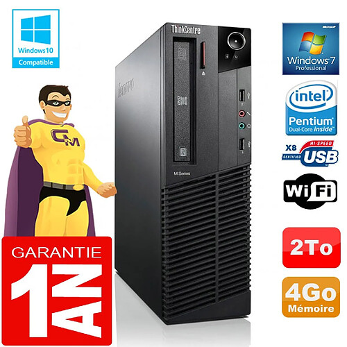 PC Lenovo M92p SFF Intel G630 Ram 4Go Disque 2 To Graveur DVD Wifi W7 · Occasion