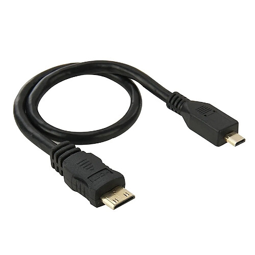 Wewoo Câble Mini HDMI USB-C / Type-C Mâle à Micro HDMI Type-D d'Adaptateur Mâle, Longueur: 30cm