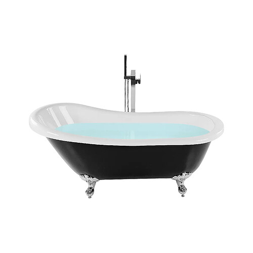 Beliani Baignoire îlot noire 170 x 76 cm CAYMAN