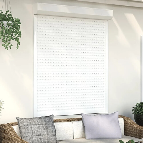 vidaXL Volet roulant aluminium 120x150 cm blanc