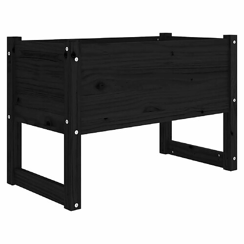 Maison Chic Jardinière,Bac à fleurs - pot de fleur Noir 78x40x52 cm Bois massif de pin -GKD22175