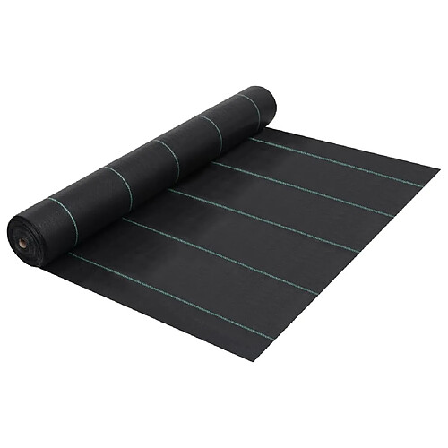 vidaXL Toile de paillage Noir 1x50 m PP