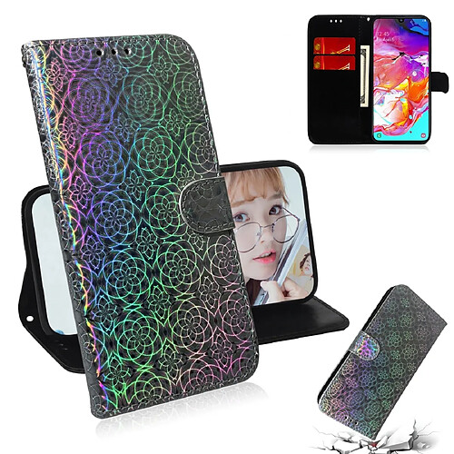 Wewoo Housse Coque Pour Galaxy A70 couleur unie boucle magnétique coloré horizontale étui en cuir PU avec titulaire et fentes cartes et portefeuille et lanière argent