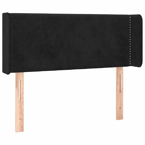 Maison Chic Tête de lit moderne avec oreilles pour chambre - Décoration de lit Noir 93x16x78/88 cm Velours -MN66523