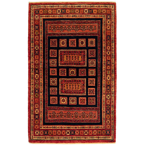 Vidal Tapis de laine 173x106 brun Kashkuli