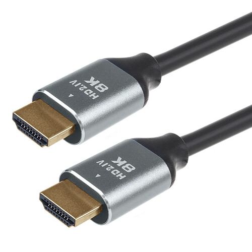 Maclean Câble HDMI 2.1a avec connecteurs plaqués or mâle à mâle, ultra haute vitesse, longueur 2m, 8K 60Hz 4320p /4K 120Hz 2160p