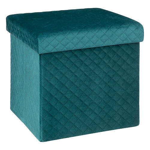 Five Simply Smart Pouf Pliable Velours Bleu canard - FIVE