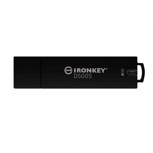 Kingston IronKey D500S - USB-Flash-Laufwerk - verschlüsselt - 8 GB - USB 3.2 Gen 1 - TAA-konform (IKD500S/8GB)