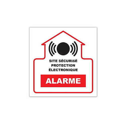 AUTOCOLLANT ALARME 10 X 10 CM POUR ALARME - G273944