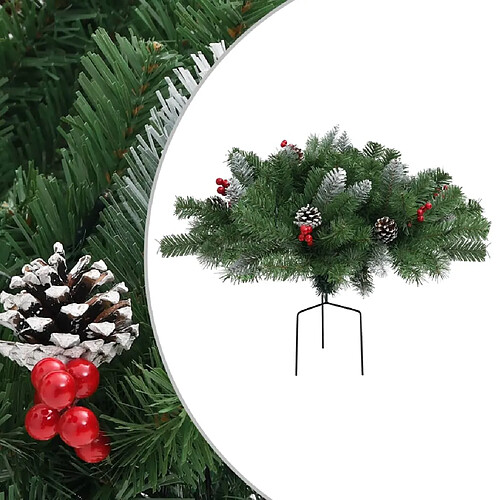 vidaXL Sapin de Noël artificiel d'allée Vert 40 cm PVC