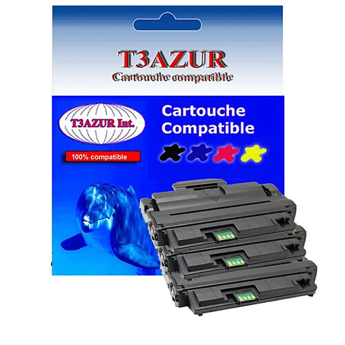 3 Toners Laser compatibles pour Samsung ML2850D, ML2851ND, ML2851NDR (ML-D2850B) - T3AZUR