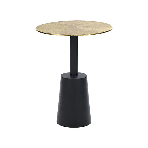 Beliani Table d'appoint noir et doré TANAMI