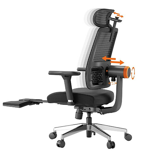 NEWTRAL MagicH-BPro Chaise ergonomique, Chaise Gaming, Chaise Bureaux – Noir