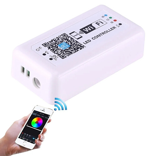 Wewoo Contrôleur à distance de Wifi RVB LED, appui iOS 6 ou plus tard et Android 2.3 ou plus tard, DC 12-24V