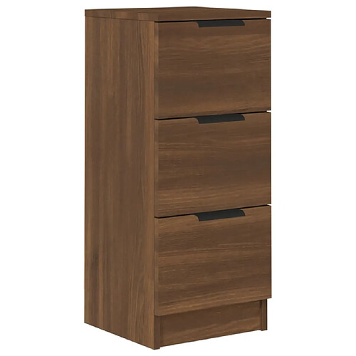 Maison Chic Commode Buffet - Meuble de rangement Chêne marron 30x30x70 cm Bois d'ingénierie -GKD26541