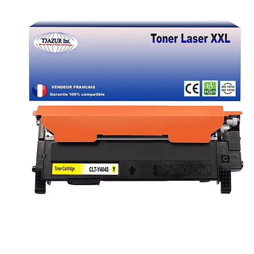 T3Azur Toner compatible avec Samsung CLT-Y404 pour Samsung XPress C480W - Jaune -1 000 pages - T3AZU