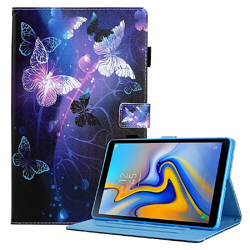 Etui en PU Titulaire de la carte d'impression de motifs antichoc papillon violet pour votre Samsung Galaxy Tab A7 Lite 8.7 (2021) T220/T225