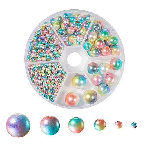 564PCS 3/4/6/8/10 / 12mm Faux ABS Perles De Nacre Pour La Fabrication De Bijoux G