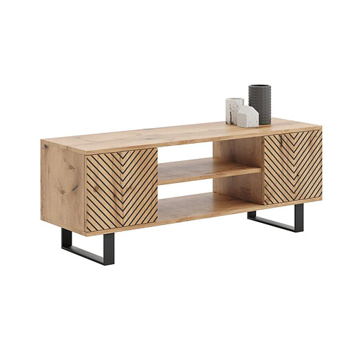 Kobi Meuble TV 155 cm décor chevrons