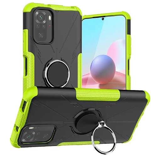 Coque en TPU anti-chocs avec béquille pour votre Xiaomi Redmi Note 10 4G/Note 10S - vert