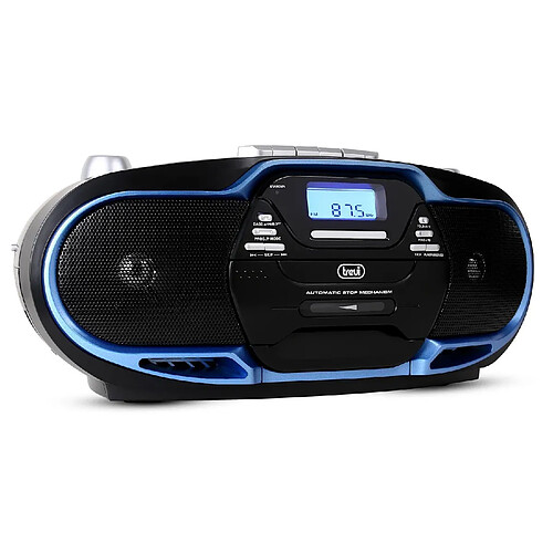 Trevi CMP 574 USB Blue - Radio-réveil avec lecteur CD Port USB MP3