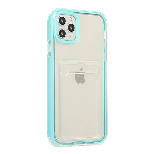 Coque en TPU anti-chute, antichoc avec porte-cartes vert pour votre Apple iPhone 13 6.1 pouces