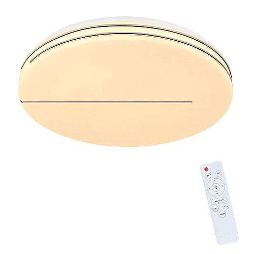 NETTLIFE Plafonnier LED Moderne Rond 44W Lampe de Salon 40cm Dimmable avec Télécommande Ciel Étoilé Éclairage de Chambre pour Couloir de Cuisine