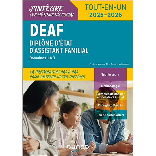 DEAF, diplôme d'Etat d'assistant familial : domaines 1 à 3 : tout-en-un 2025-2026