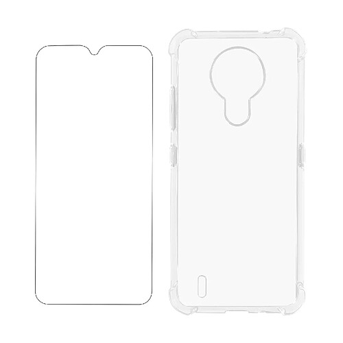 Avizar Pack Protection Nokia 1.4 Coque Souple et Verre Trempé Transparent