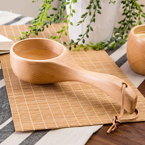 louche en bois louche de riz louche sauna cuillère cuillère en hêtre louche de thé japonaise