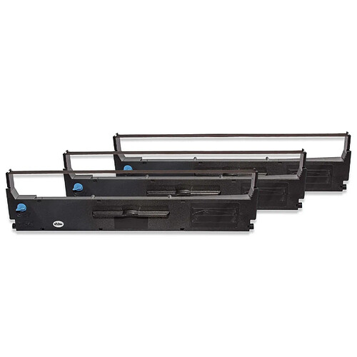 vhbw 3x Rubans à encre pour imprimante matricielle Epson MX 80 I, MX 80 II, MX 80 T, MX 82, MX 82 F, MX 82 II comme C13S015647, C13S015637, S015637.