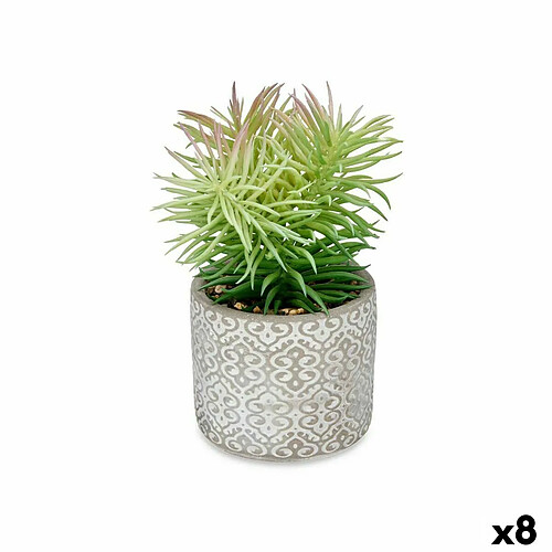 Ibergarden Plante décorative Succulent Bois Plastique 12 x 22 x 12 cm (8 Unités)