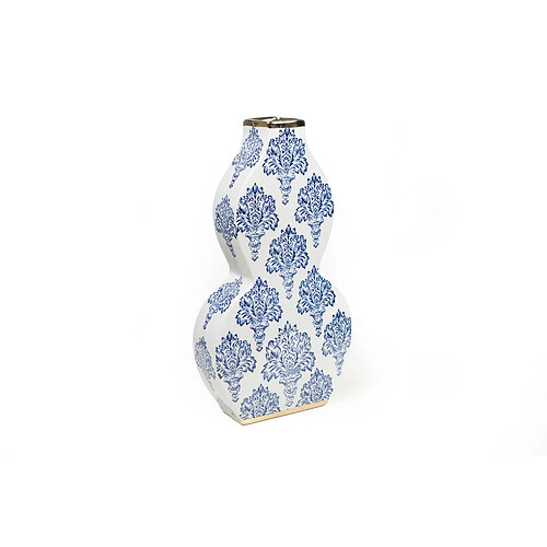 Vase Romimex Bleu Blanc Bleu/Blanc Porcelaine 20 x 38 x 8 cm