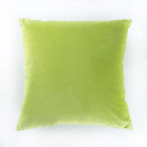 Wewoo Velvet Solid Color Taie d'oreiller soupletaille 45cm * 45cm vert herbe sans noyau