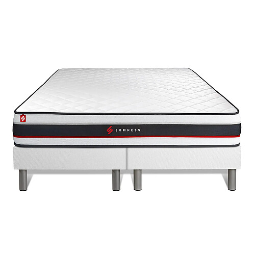 Somness Ensemble double sommier 100x200 + matelas FORM 200x200