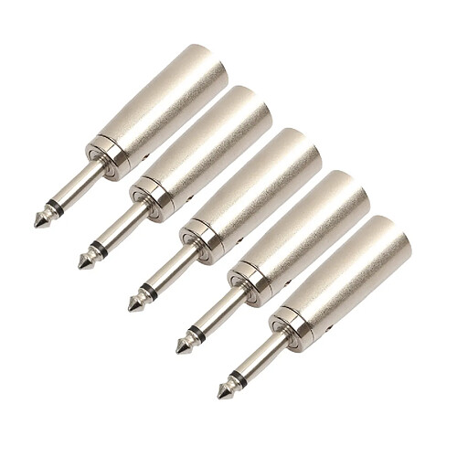 Wewoo 5 PCS 6.35mm à 3 broches XLR Plug Male Audio Convertisseur Connecteur