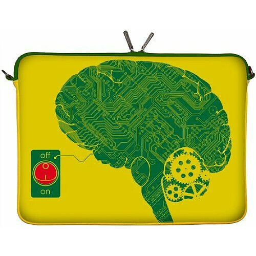 DIGITTRADE LS166-17 IT Brain Designer Notebook Sleeve Housse Pour Ordinateur Portable 17,3" (43,9 cm) Large Néoprène Pochette Sacoche