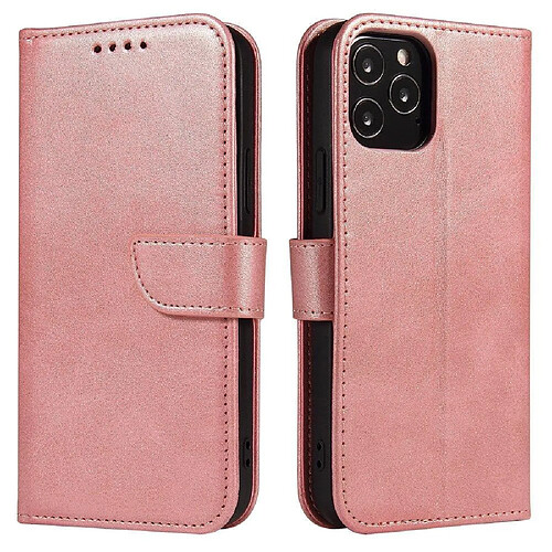 Ozzzo magnet coque elegant etui avec flip cover et fonction stand xiaomi redmi note 11 pro+ 5g (chine) / 11 pro 5g (chine) / mi11i hypercharge / poco x4 nfc 5g rose